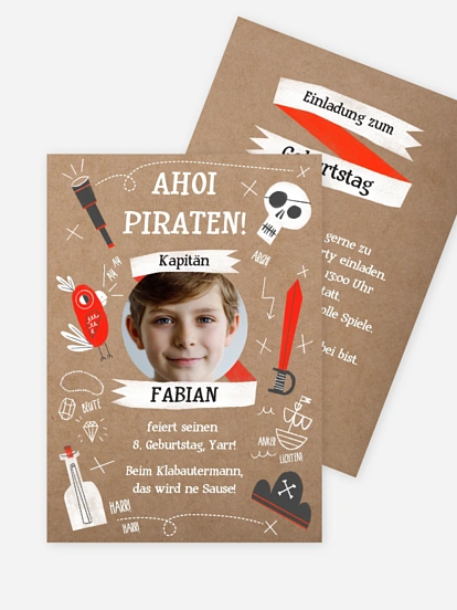 Kindergeburtstagseinladung Treasure Map
