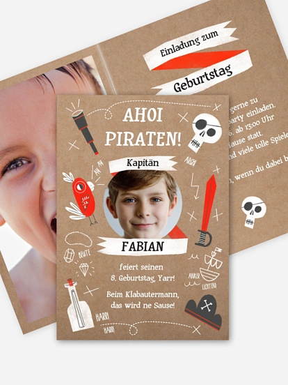 Kindergeburtstagseinladung Treasure Map