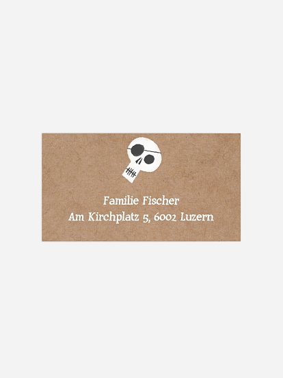 Empfängeraufkleber Geburtstag Treasure Map