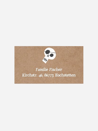 Empfängeraufkleber Geburtstag Treasure Map