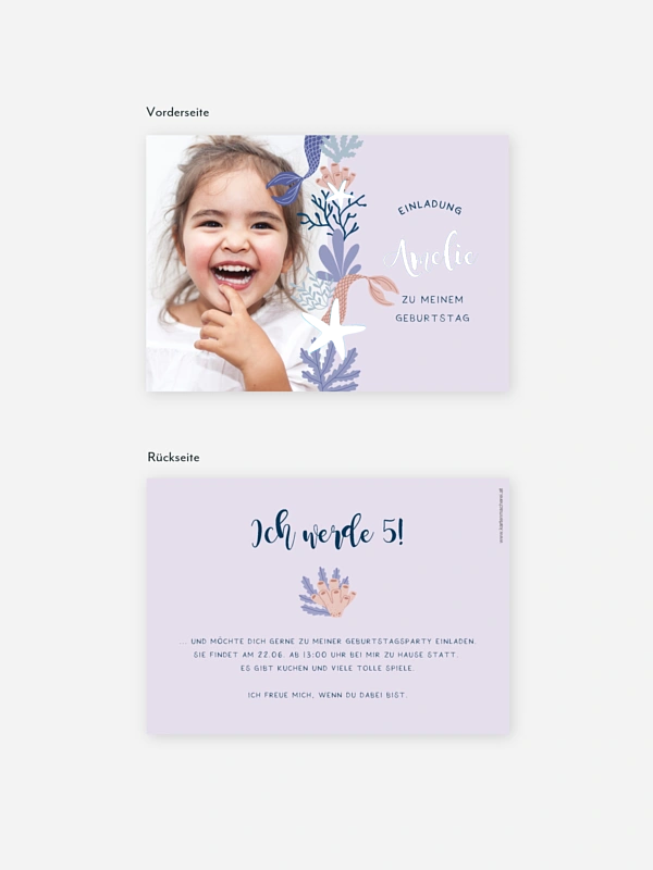 Kindergeburtstagseinladung Mermaid Feelings