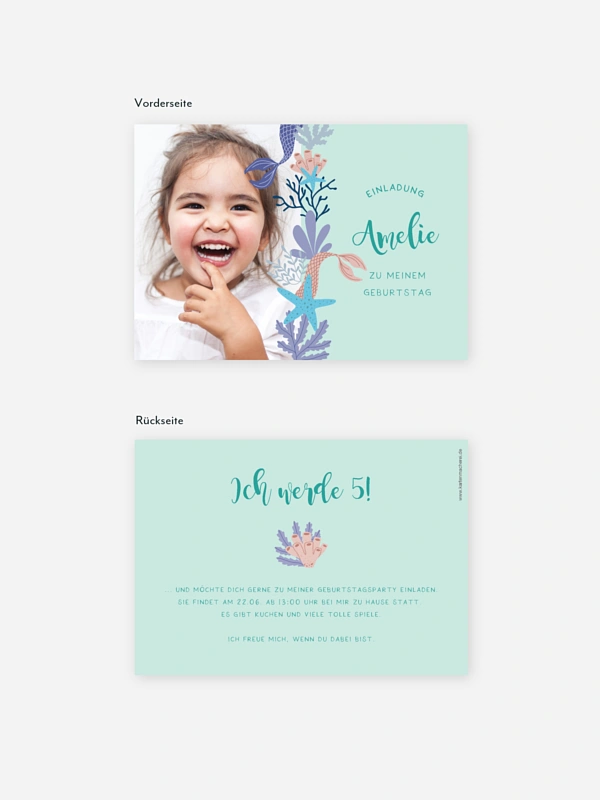 Kindergeburtstagseinladung Mermaid Feelings