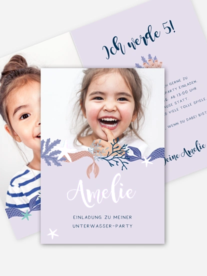 Kindergeburtstagseinladung Mermaid Feelings