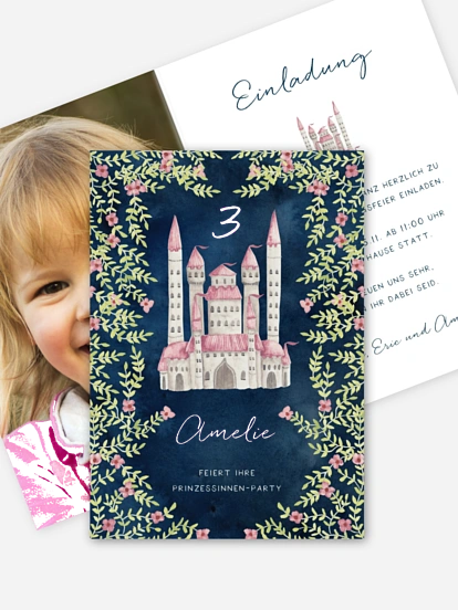 Kindergeburtstagseinladung Märchenschloss
