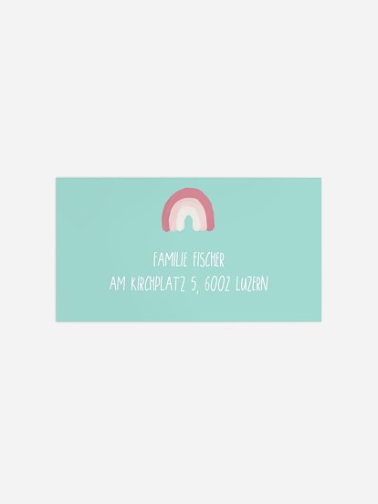 Empfängeraufkleber Geburtstag Little Unicorn