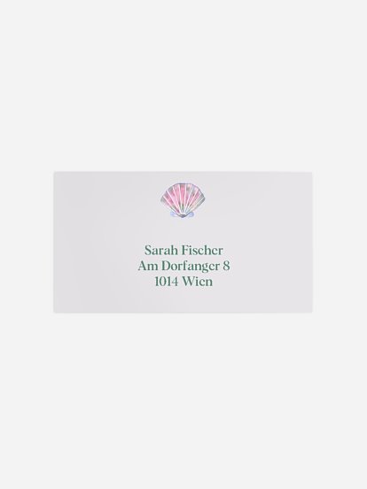 Empfängeraufkleber Geburtstag Meerjungfrau