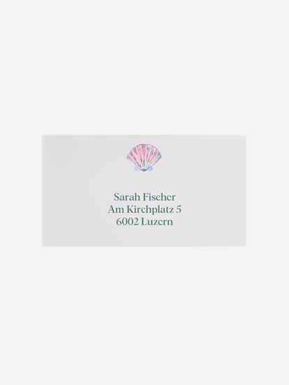 Empfängeraufkleber Geburtstag Meerjungfrau