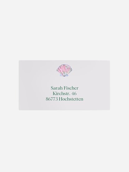 Empfängeraufkleber Geburtstag Meerjungfrau