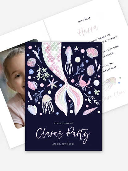 Kindergeburtstagseinladung Unterwasserwelt