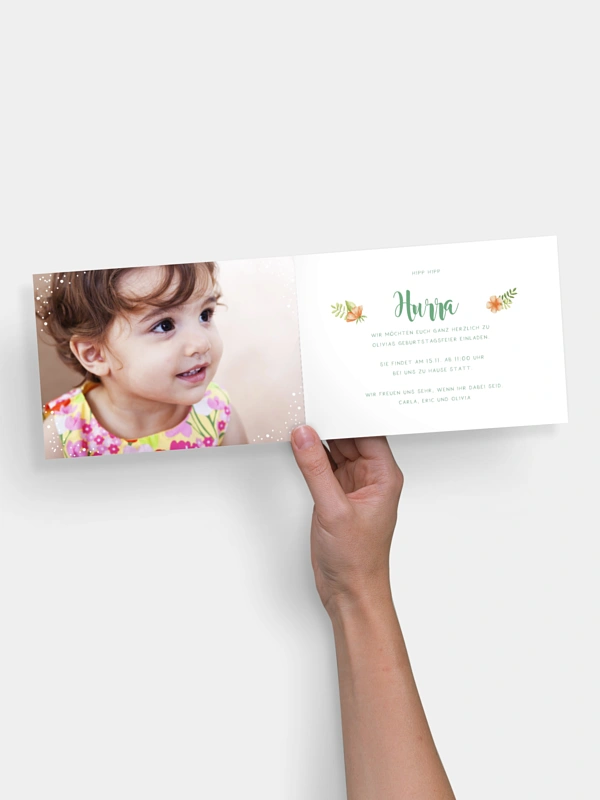 Kindergeburtstagseinladung Floral One