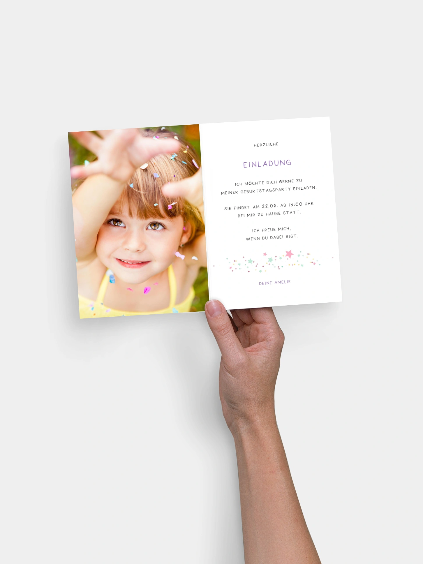 Kindergeburtstagseinladung Sparkle Unicorn