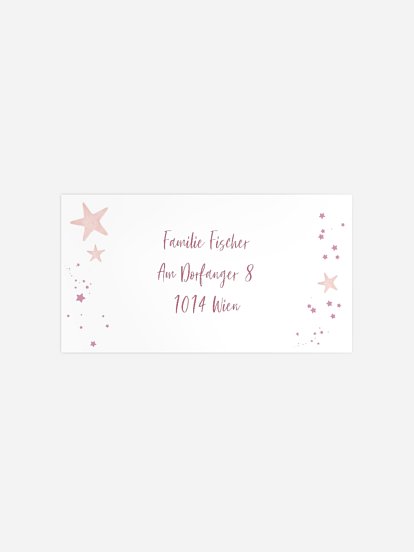 Empfängeraufkleber Geburtstag Pink Mermaid