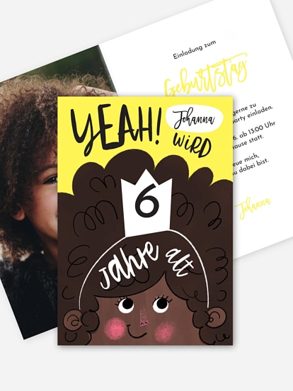 Kindergeburtstagseinladung Happy Princess