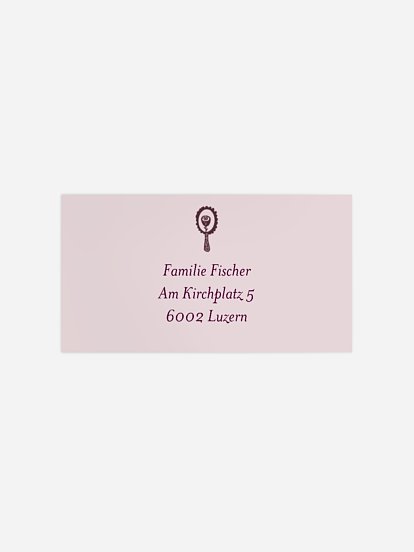 Empfängeraufkleber Geburtstag Spieglein, Spieglein