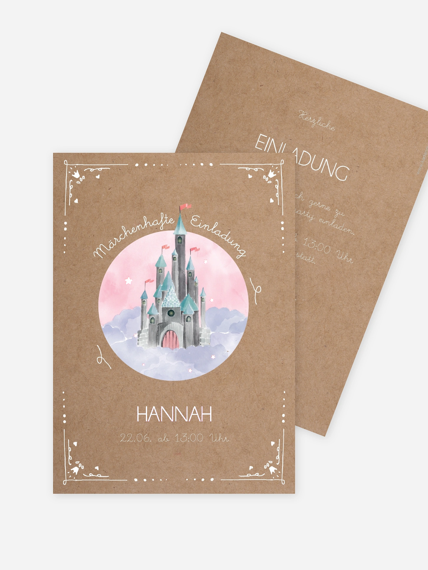 Kindergeburtstagseinladung Fantasy Castle