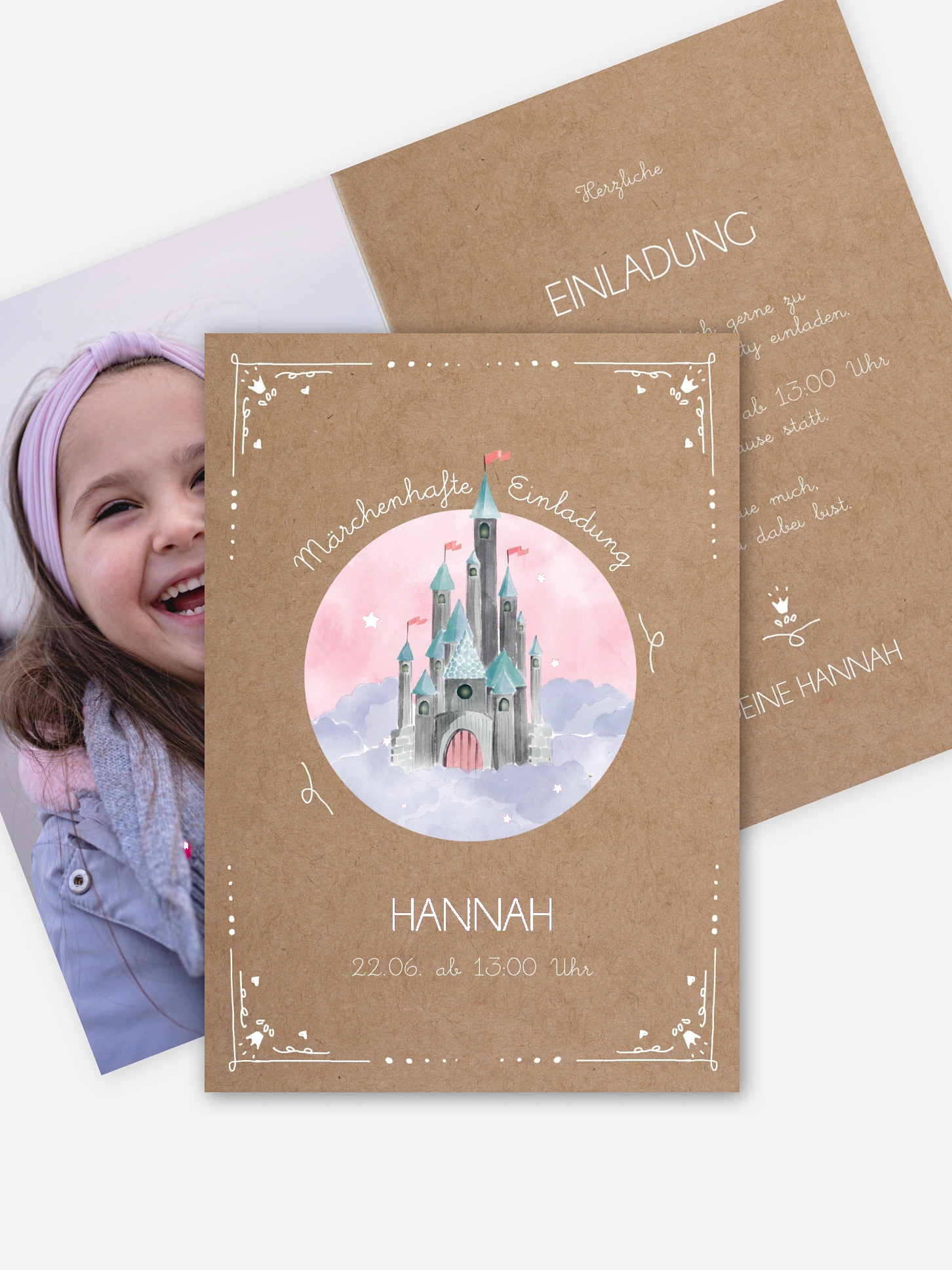 Kindergeburtstagseinladung Fantasy Castle