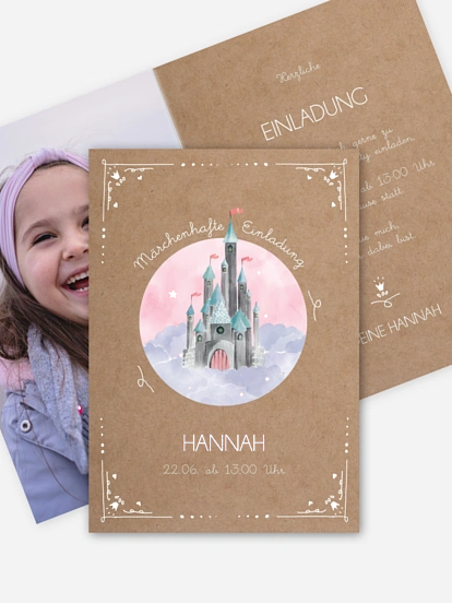 Kindergeburtstagseinladung Fantasy Castle