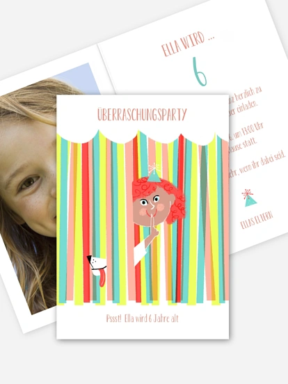 Kindergeburtstagseinladung Überraschung