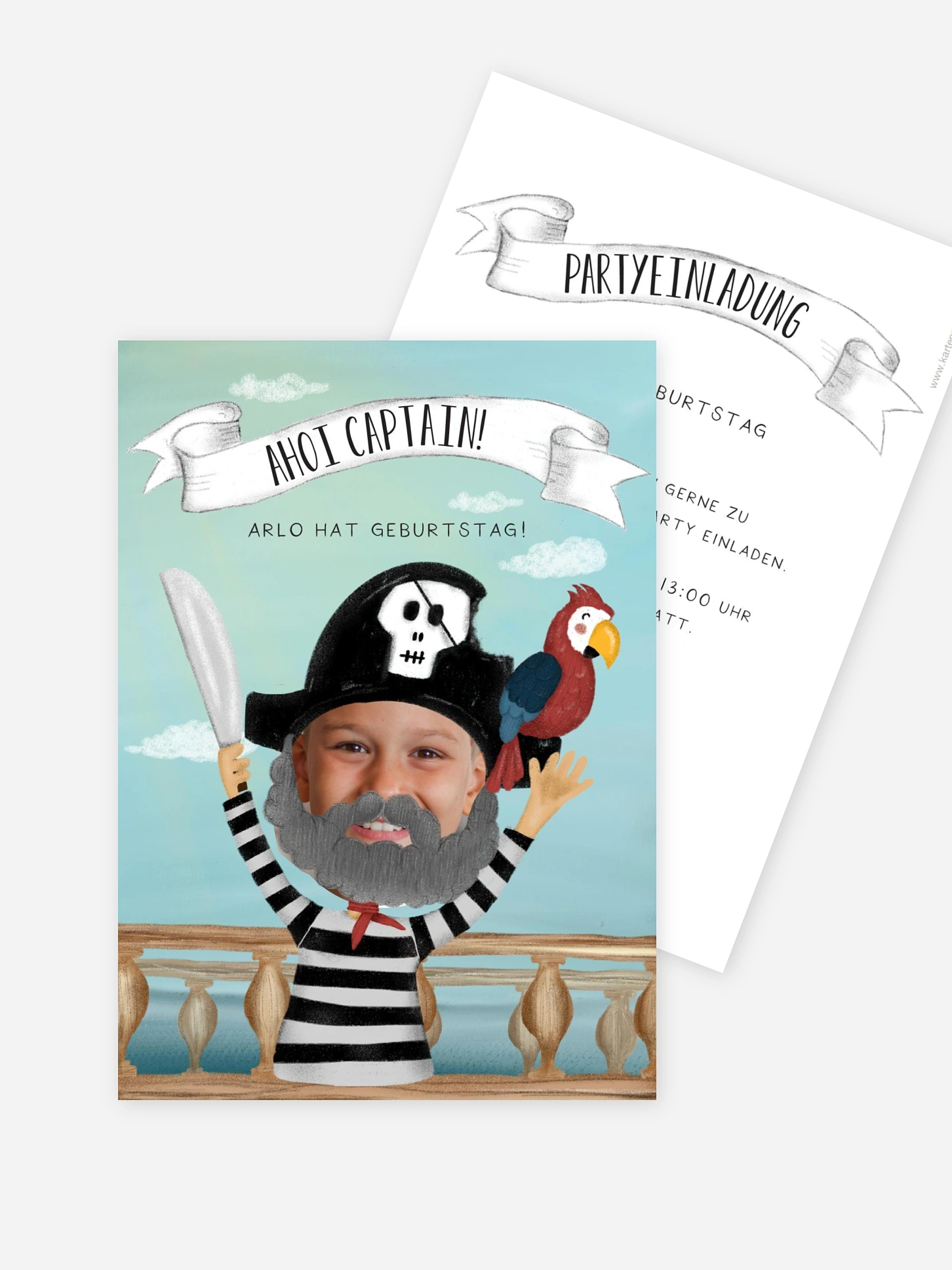 Kindergeburtstagseinladung Pirate Captain