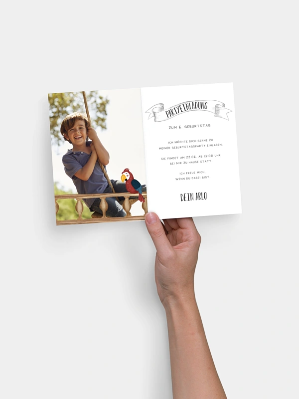 Kindergeburtstagseinladung Pirate Captain