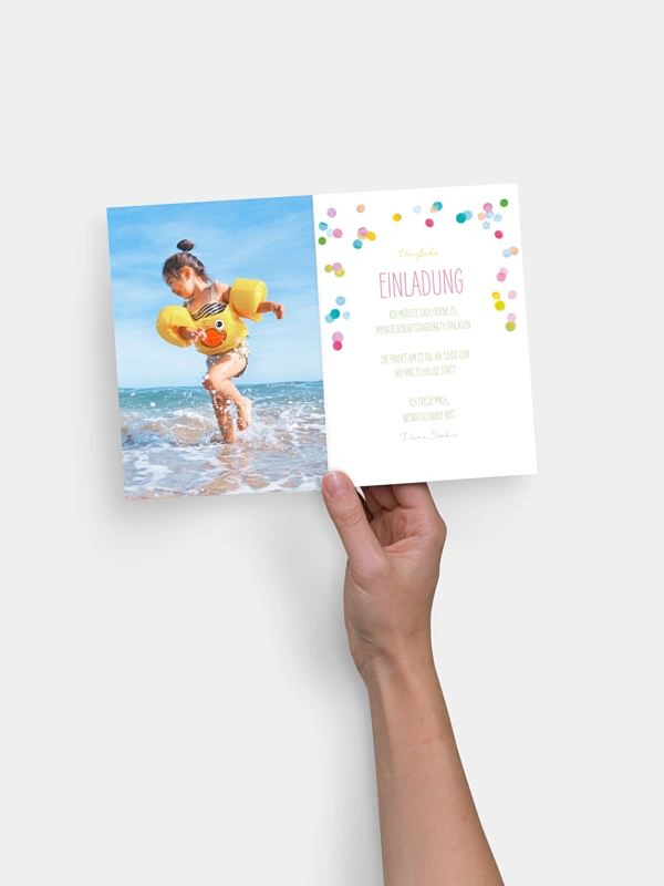 Kindergeburtstagseinladung Konfettispass
