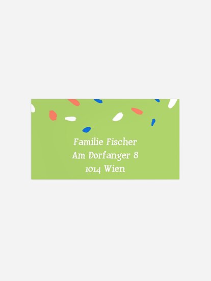 Empfängeraufkleber Geburtstag Affenstark