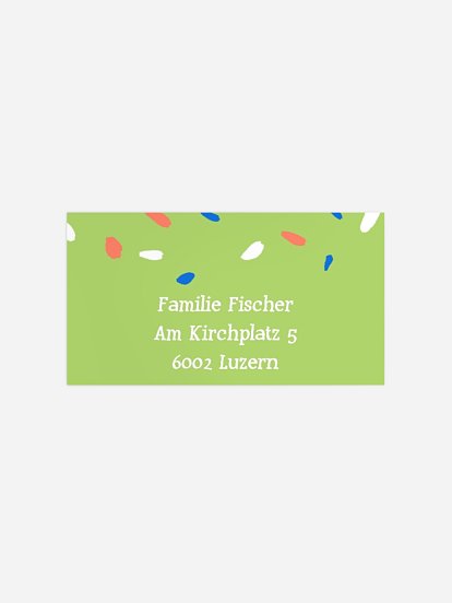 Empfängeraufkleber Geburtstag Affenstark