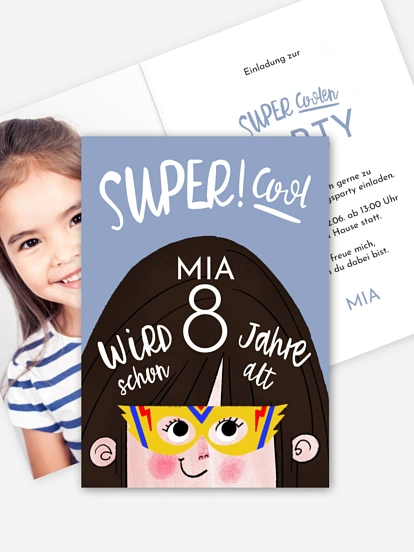 Kindergeburtstagseinladung Superhero