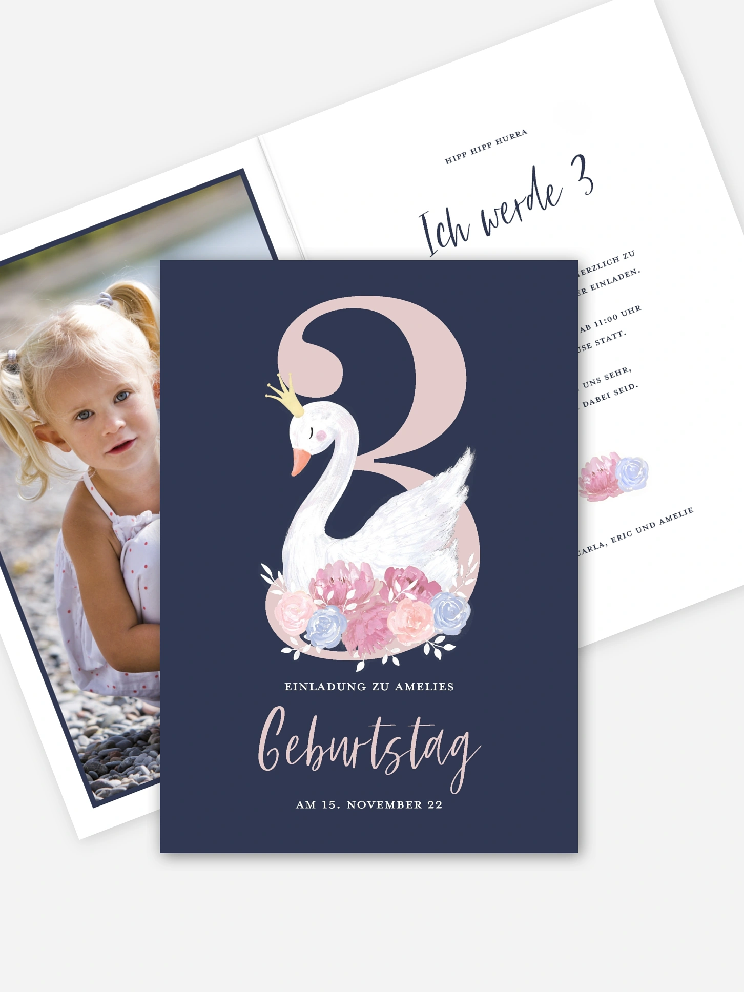 Kindergeburtstagseinladung Schwänchen 3
