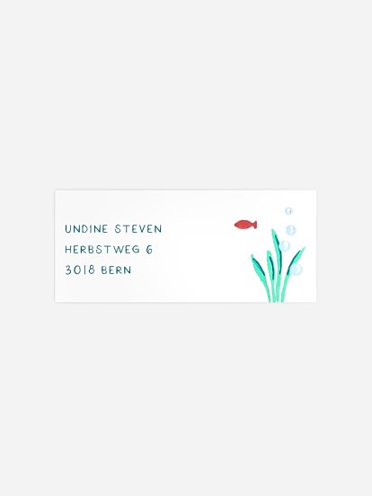 Absenderaufkleber Geburtstag Under Water Love