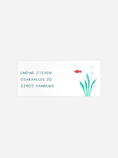 Absenderaufkleber Geburtstag Under Water Love