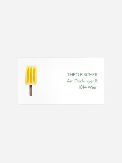 Empfängeraufkleber Geburtstag Popsicles