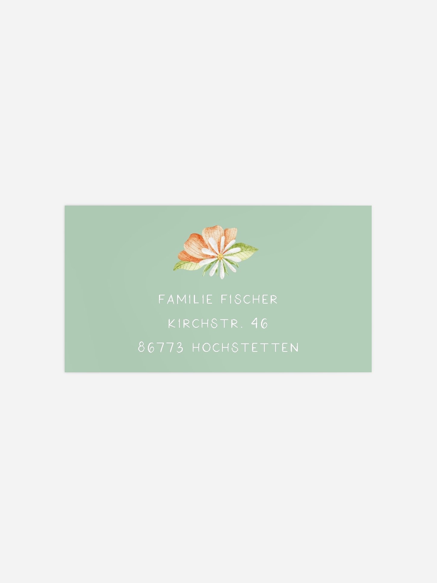 Empfängeraufkleber Geburtstag Floral Two