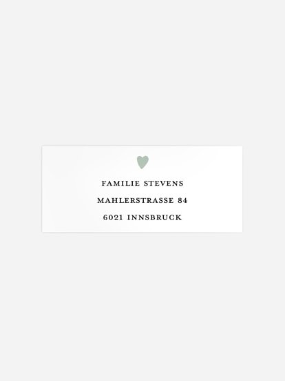 Absenderaufkleber Geburt Herzballon