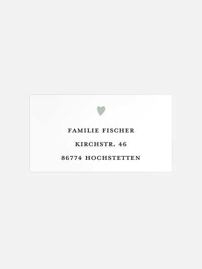 Empfängeraufkleber Geburt Herzballon