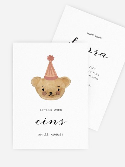 Kindergeburtstagseinladung Partybär