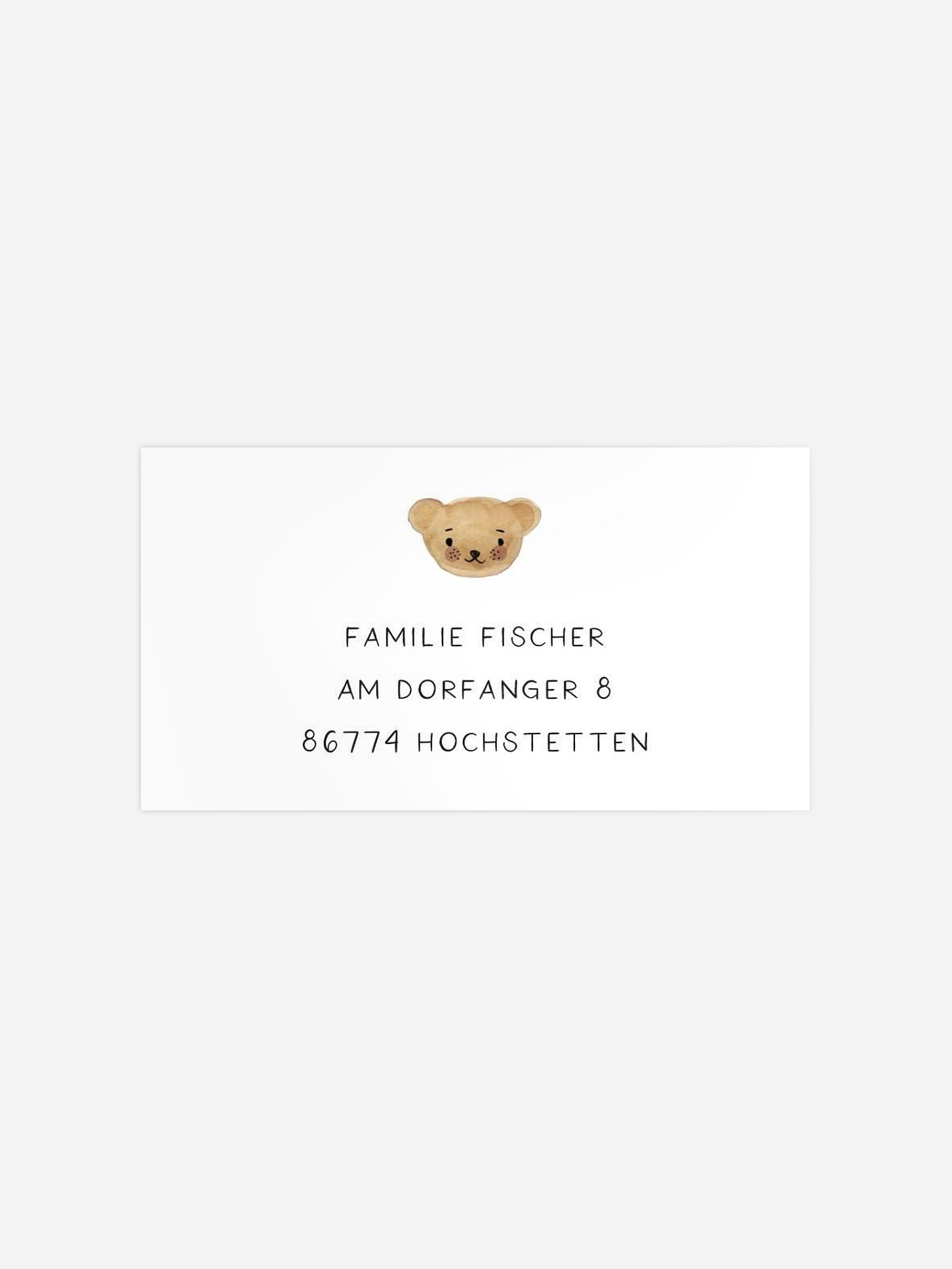 Empfängeraufkleber Geburtstag Partybär