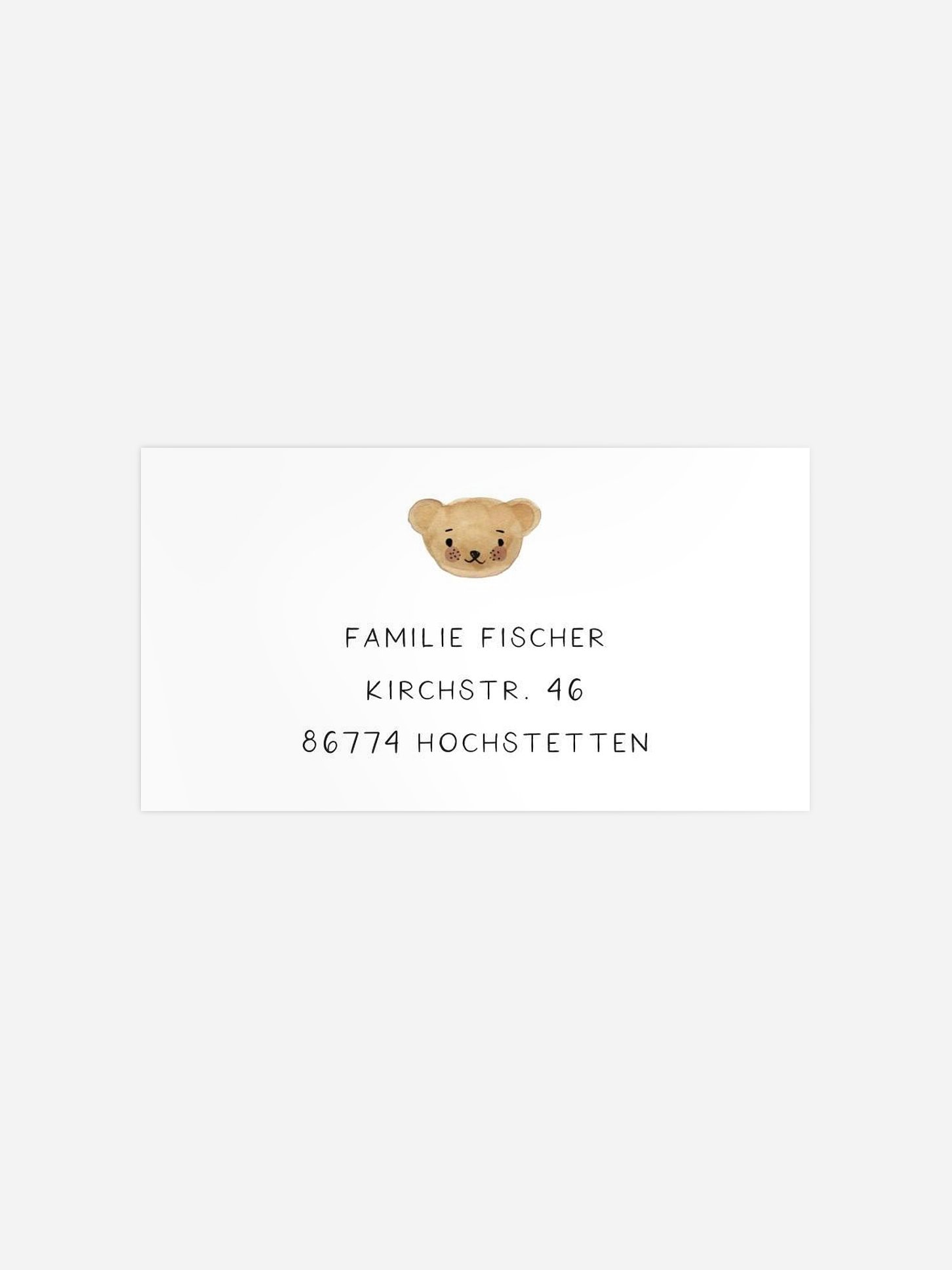 Empfängeraufkleber Geburtstag Partybär