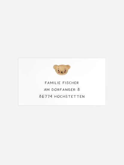 Empfängeraufkleber Geburtstag Partybär
