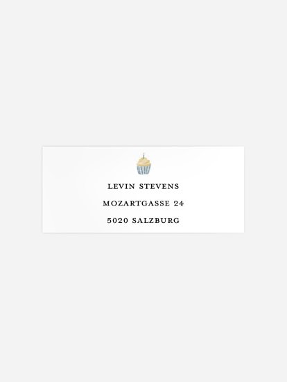 Absenderaufkleber Geburtstag Törtchen