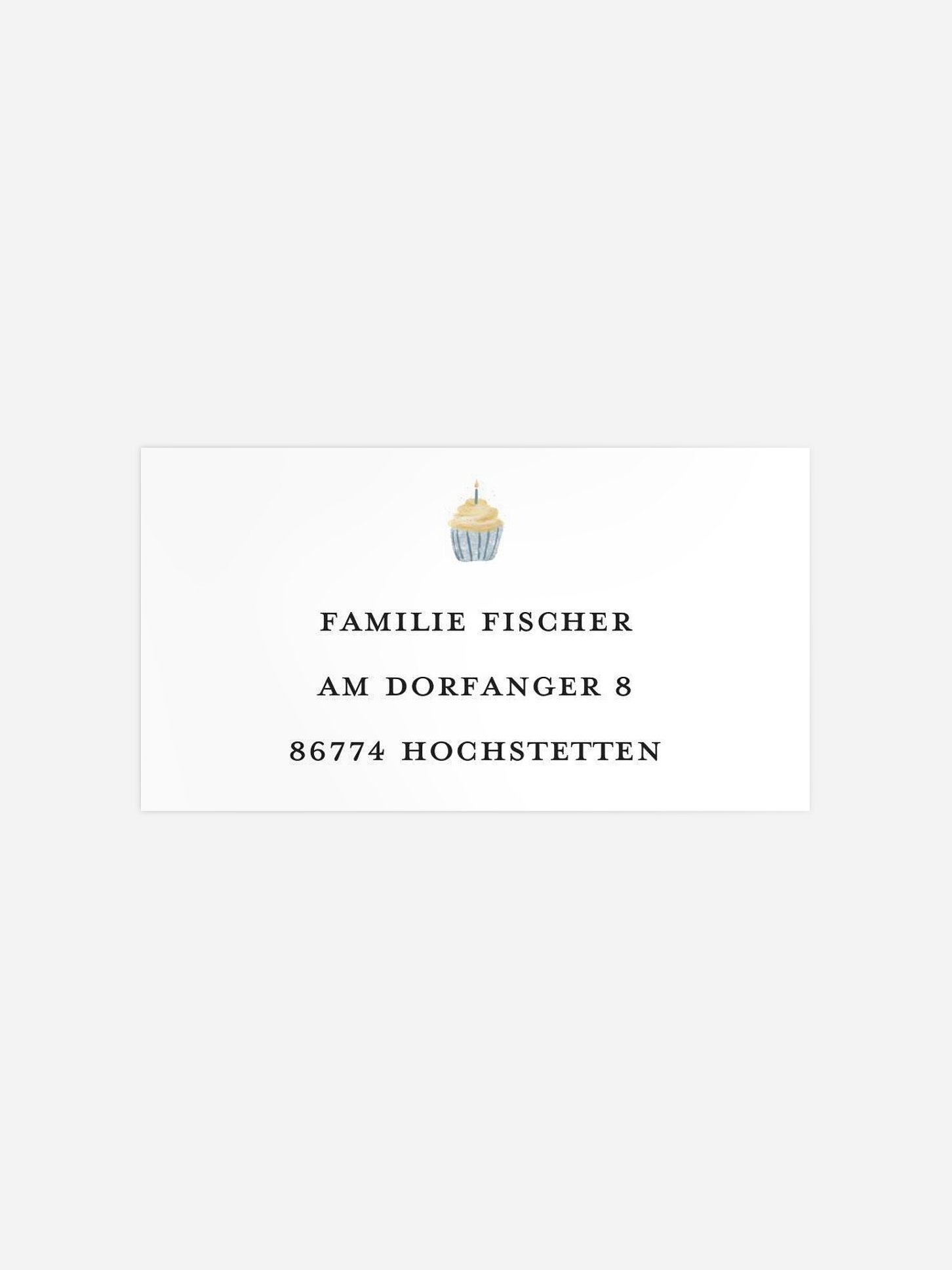 Empfängeraufkleber Geburtstag Törtchen