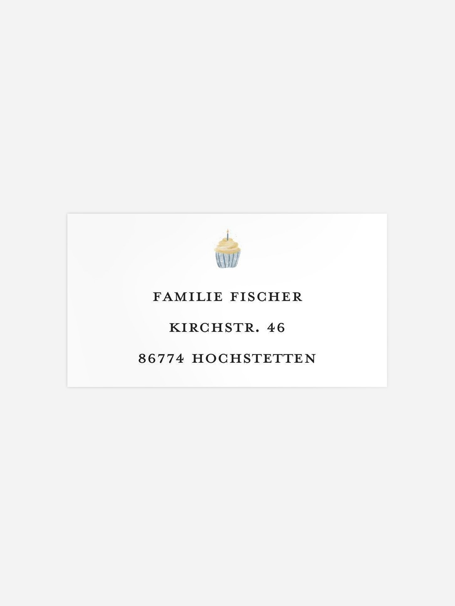 Empfängeraufkleber Geburtstag Törtchen