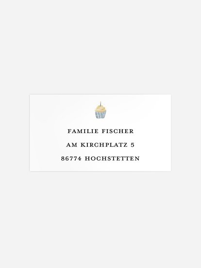 Empfängeraufkleber Geburtstag Törtchen