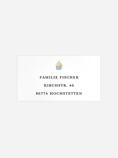 Empfängeraufkleber Geburtstag Törtchen