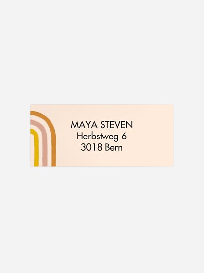 Absenderaufkleber Geburtstag Rainbow