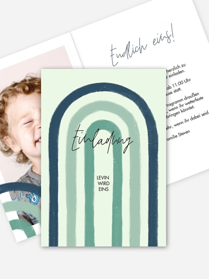 Kindergeburtstagseinladung Rainbow