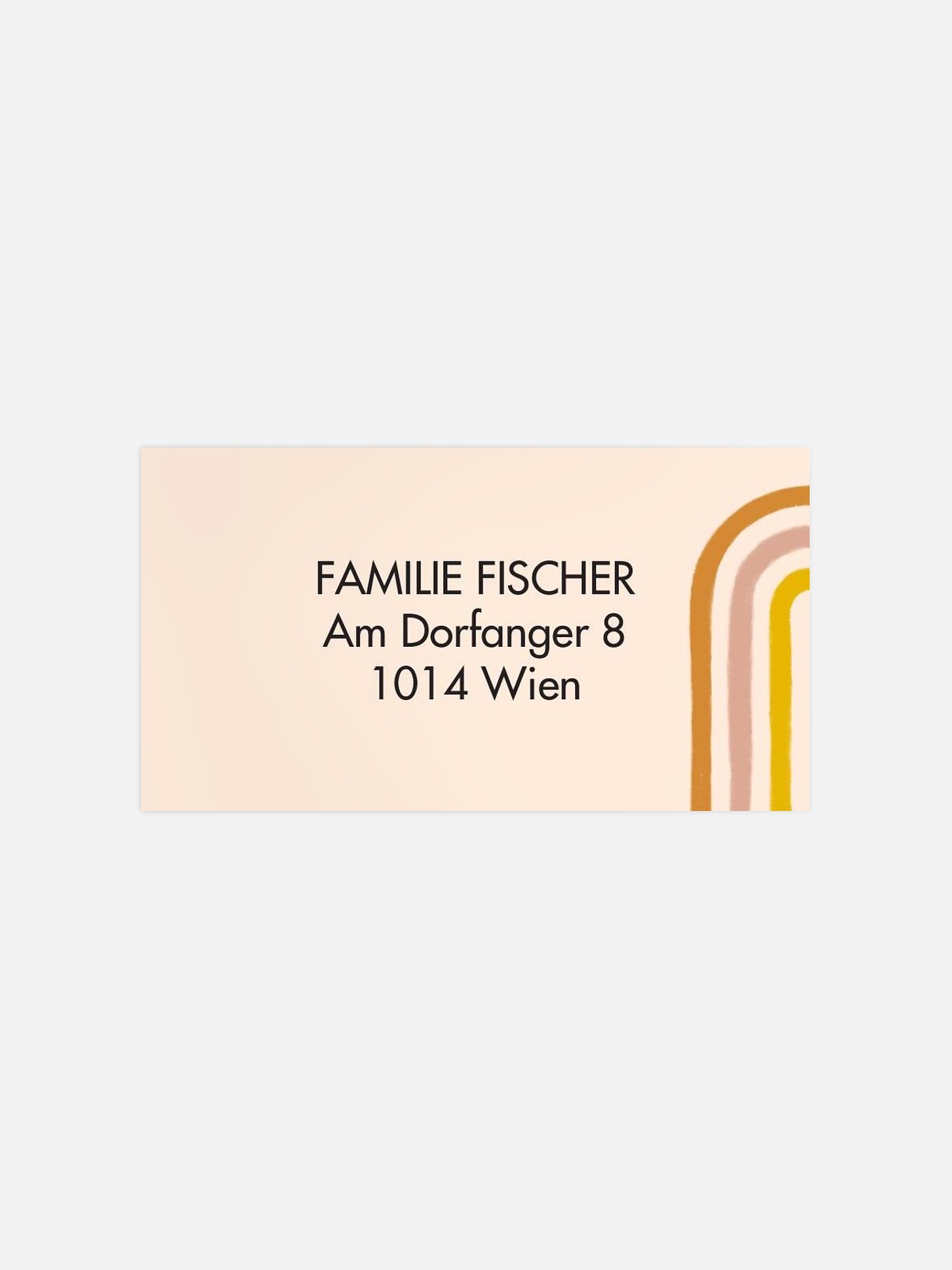 Empfängeraufkleber Geburtstag Rainbow