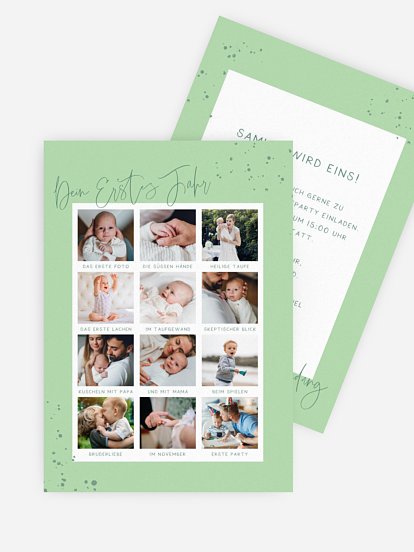 Kindergeburtstagseinladung Dein Erstes Jahr