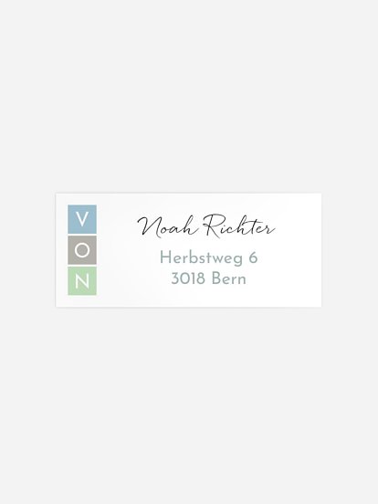 Absenderaufkleber Geburtstag Türmchen