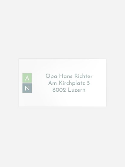 Empfängeraufkleber Geburtstag Türmchen